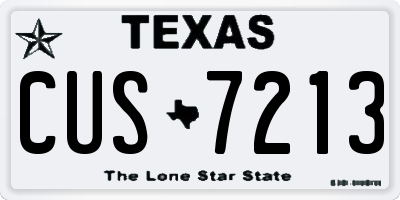 TX license plate CUS7213