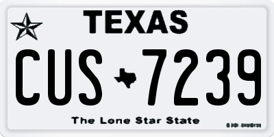 TX license plate CUS7239