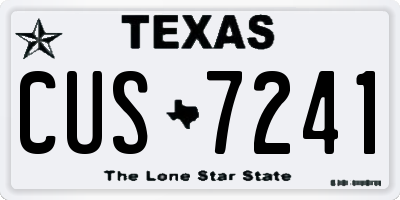 TX license plate CUS7241