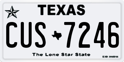 TX license plate CUS7246