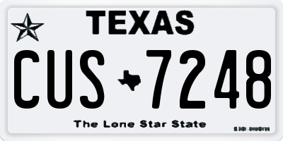 TX license plate CUS7248
