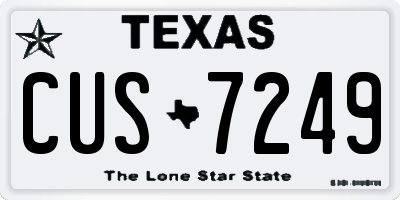 TX license plate CUS7249