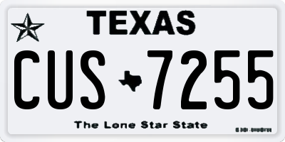 TX license plate CUS7255