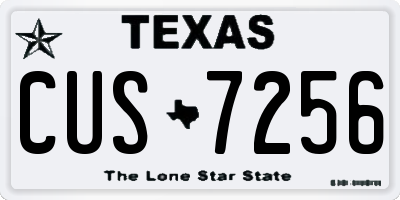 TX license plate CUS7256