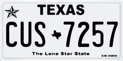 TX license plate CUS7257