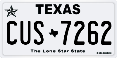 TX license plate CUS7262