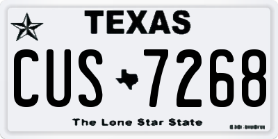 TX license plate CUS7268