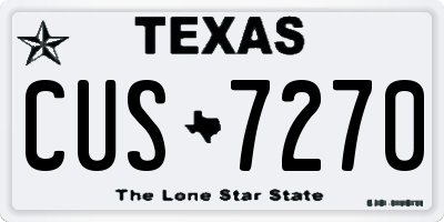 TX license plate CUS7270