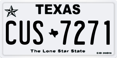 TX license plate CUS7271