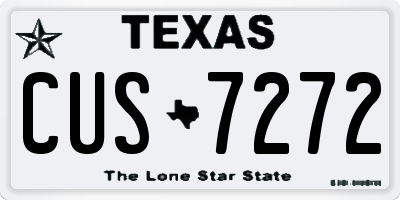 TX license plate CUS7272