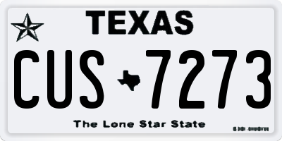 TX license plate CUS7273