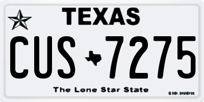 TX license plate CUS7275