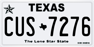 TX license plate CUS7276