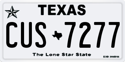 TX license plate CUS7277