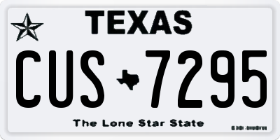 TX license plate CUS7295