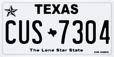 TX license plate CUS7304