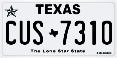 TX license plate CUS7310