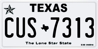 TX license plate CUS7313