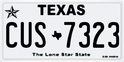 TX license plate CUS7323