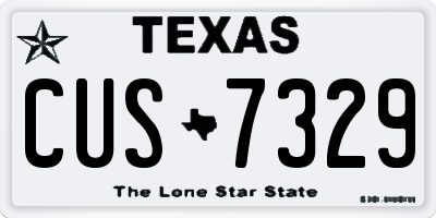 TX license plate CUS7329