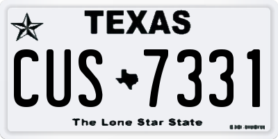 TX license plate CUS7331