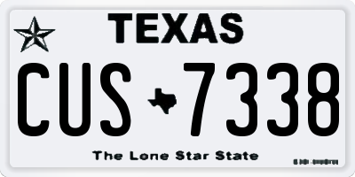 TX license plate CUS7338