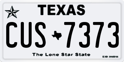 TX license plate CUS7373