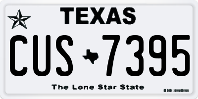 TX license plate CUS7395