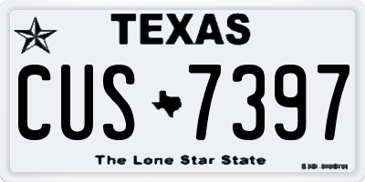 TX license plate CUS7397