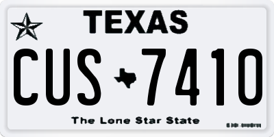 TX license plate CUS7410
