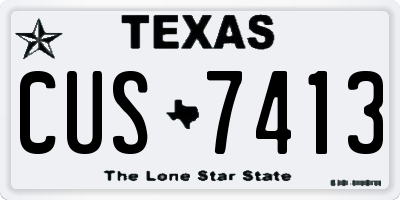 TX license plate CUS7413