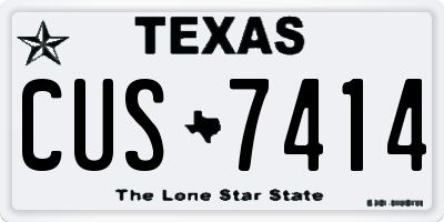 TX license plate CUS7414