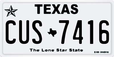 TX license plate CUS7416