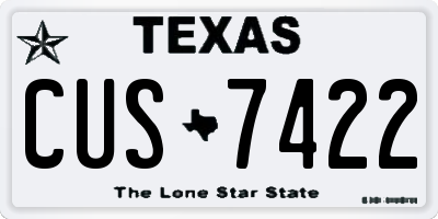 TX license plate CUS7422