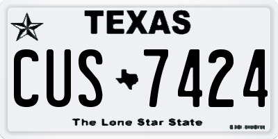 TX license plate CUS7424
