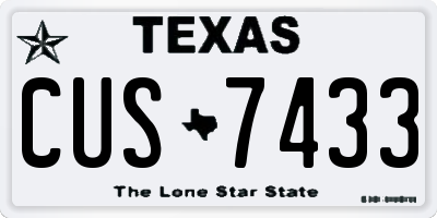 TX license plate CUS7433