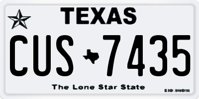 TX license plate CUS7435