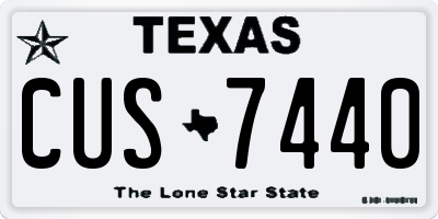 TX license plate CUS7440