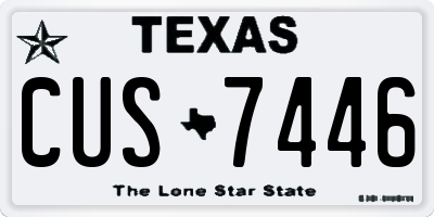 TX license plate CUS7446