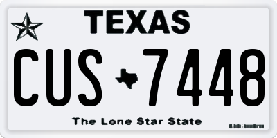 TX license plate CUS7448