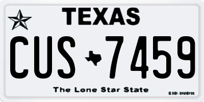 TX license plate CUS7459