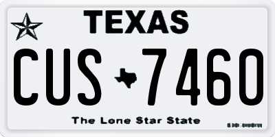 TX license plate CUS7460