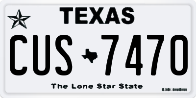 TX license plate CUS7470