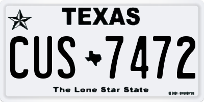 TX license plate CUS7472