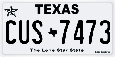 TX license plate CUS7473