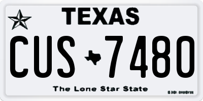 TX license plate CUS7480
