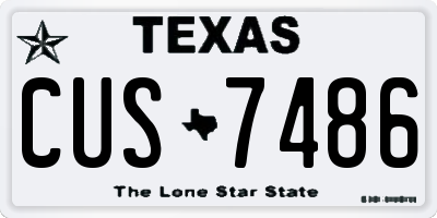 TX license plate CUS7486