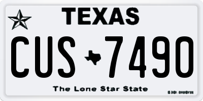 TX license plate CUS7490