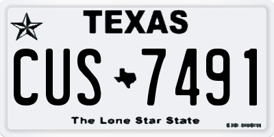 TX license plate CUS7491