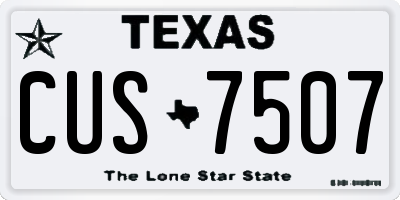 TX license plate CUS7507